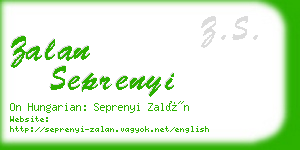 zalan seprenyi business card